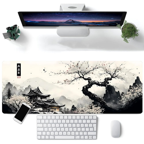 Landscape ink painting Mouse Pad Desk Pad Mouse Mat Game Mouse pad Gift Mouse Pad Anti-Slip Rubber Base Extended Keyboard Pad