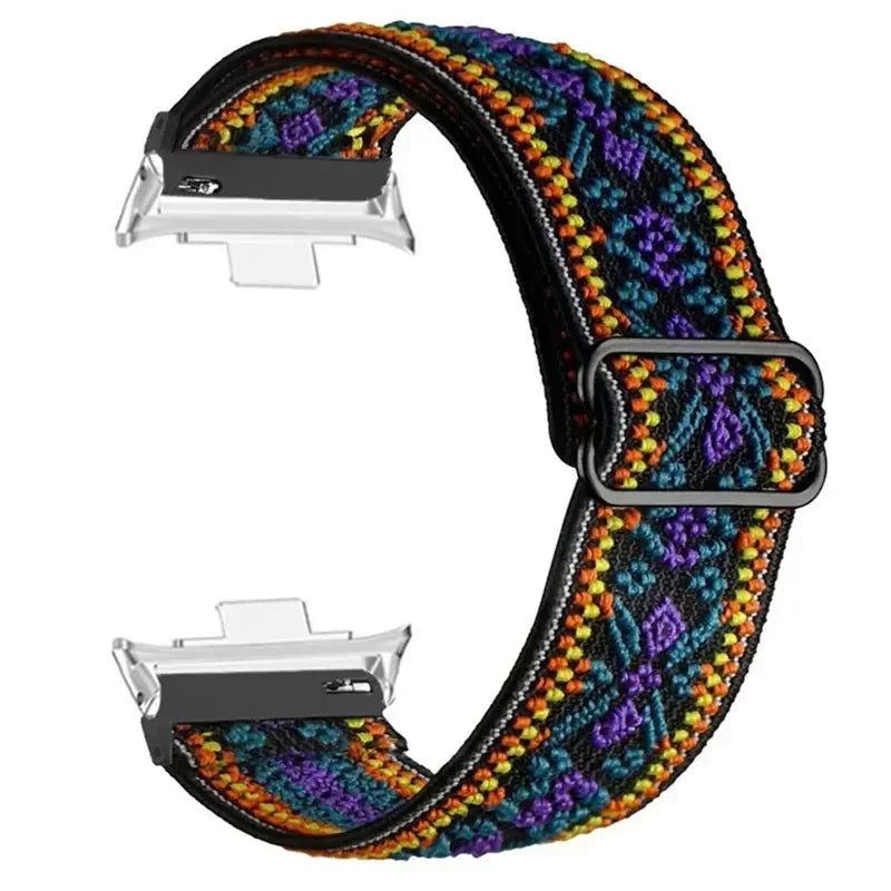 Elastic Nylon Strap For Redmi Watch 4 5 6 Replacement Women Men Solo Braided Watch Band Loop For Xiaomi Mi Band 8 Pro Bracelet