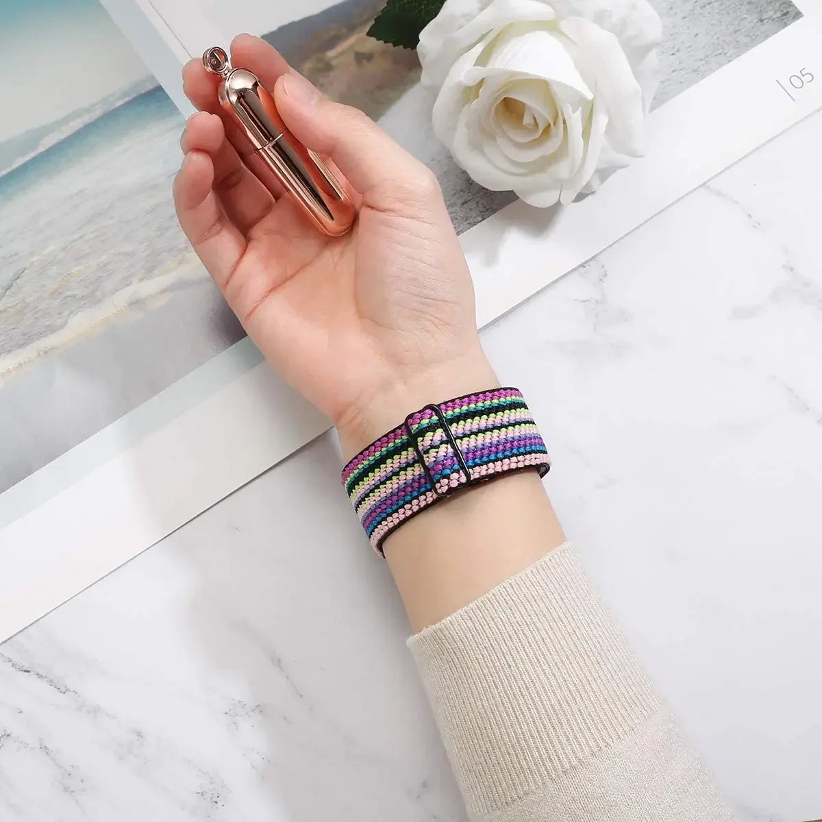 Elastic Nylon Strap For Redmi Watch 4 5 6 Replacement Women Men Solo Braided Watch Band Loop For Xiaomi Mi Band 8 Pro Bracelet