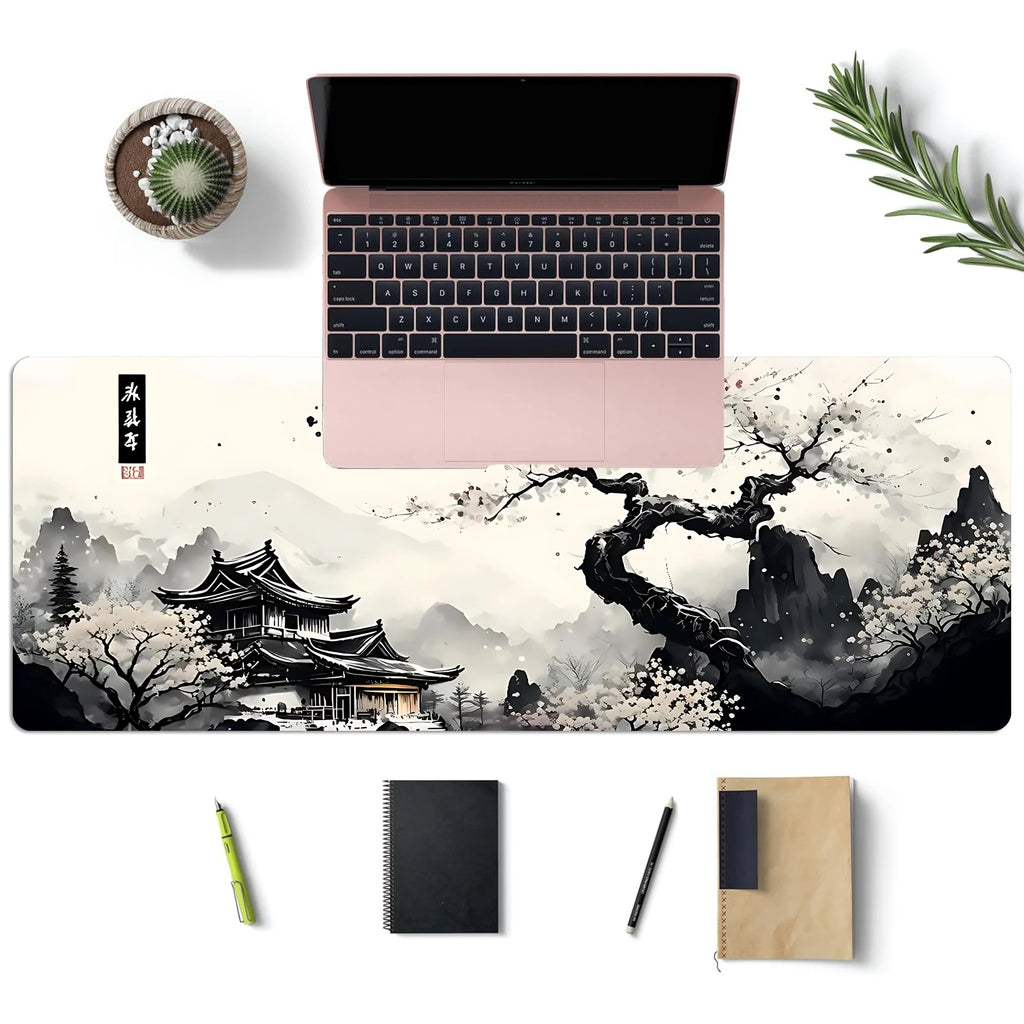 Landscape ink painting Mouse Pad Desk Pad Mouse Mat Game Mouse pad Gift Mouse Pad Anti-Slip Rubber Base Extended Keyboard Pad