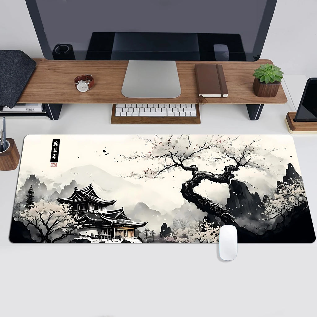 Landscape ink painting Mouse Pad Desk Pad Mouse Mat Game Mouse pad Gift Mouse Pad Anti-Slip Rubber Base Extended Keyboard Pad