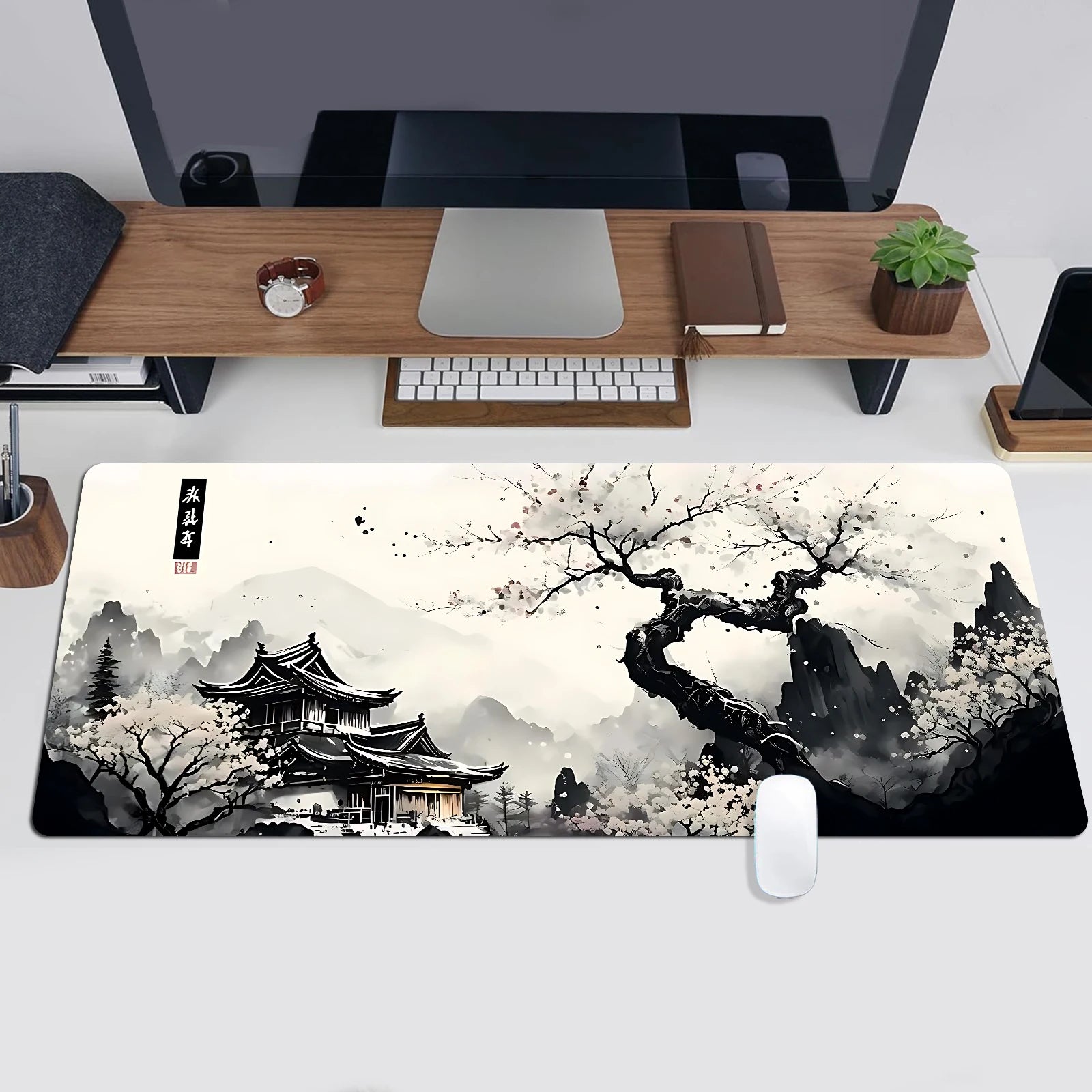 Landscape ink painting Mouse Pad Desk Pad Mouse Mat Game Mouse pad Gift Mouse Pad Anti-Slip Rubber Base Extended Keyboard Pad