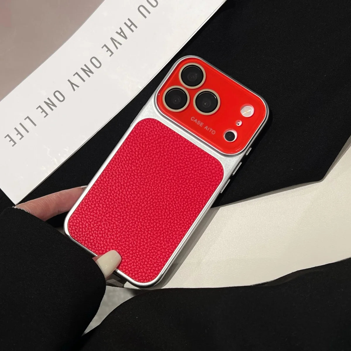 Luxury Lychee Leather Crystal Large Window Phone Case For iPhone 17 16 15 14 13 Pro Max Plating Candy Shockproof Bumper Cover